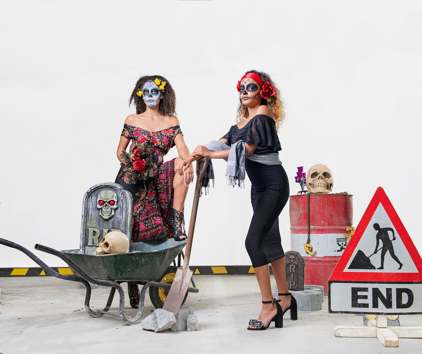 day-of-the-dead Bespoke body art and cosplay by Sey Hair and Makeup