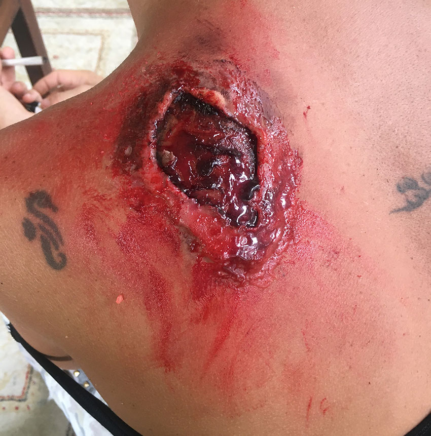 exit-wound Bespoke body art and cosplay by Sey Hair and Makeup